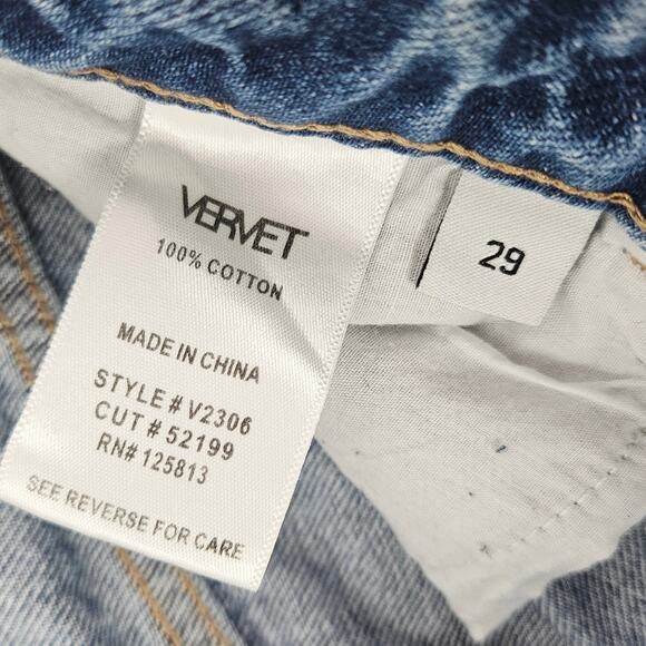 Vervet for Altar'd State Distressed High Rise Denim Shorts Size 29 Cutoff Frayed - Picture 9 of 12